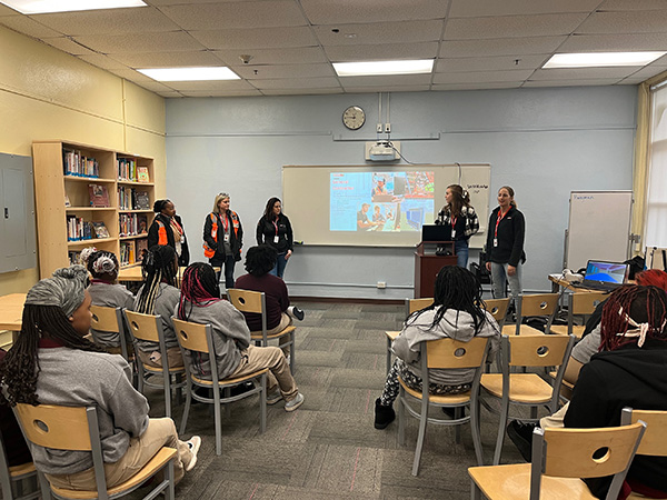 Women Building BJC Visit Girls' School