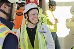 Hospital leaders visit the site