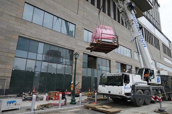 Crews install five MRIs in new Plaza West Tower